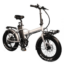 500W Mini Folding Electric Bike 20" Fat Tire Rear Drive Electric Bicycle